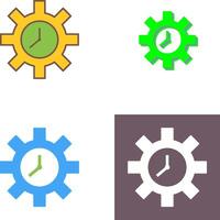 Unique Time Optimization Icon Design vector