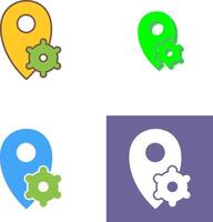 Location Settings Icon Design vector