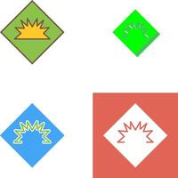 Danger of Welding Flash Icon Design vector