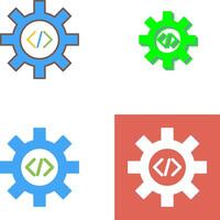 Unique Code Optimization Icon Design vector