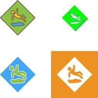 Danger of Slipping Icon Design vector