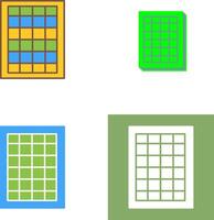 Table of Rates Icon Design vector