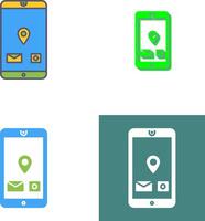 Unique Mobile Applications Icon Design vector