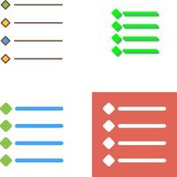 Unique Bulleted list Icon Design vector