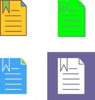Unique Bookmarked Document Icon Design vector