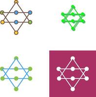 Unique Networks Icon Design vector