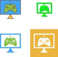 Unique Online Games Icon Design vector