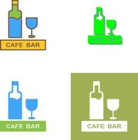 Unique Drinks Cafe Icon Design vector