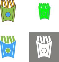 único francés papas fritas icono diseño vector