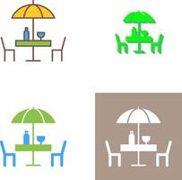Unique Cafe Table Icon Design vector