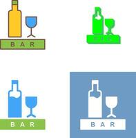 Unique Bar Sign Icon Design vector