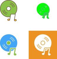 único música discos compactos icono diseño vector