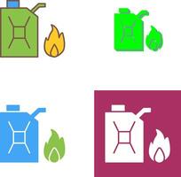 Unique Fuel to Fire Icon Design vector