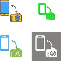 Unique Transfer Images Icon Design vector