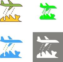 Unique Firefighter Plane Icon Design vector