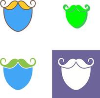 Beard and Moustache Icon Design vector