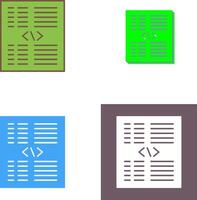 Piece of Code Icon Design vector