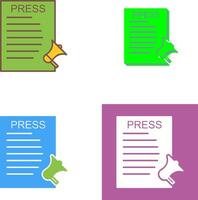 Unique Press Releases Icon Design vector