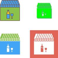 Unique Cafe and Bar Icon Design vector