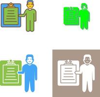 Unique Male Presenter Icon Design vector