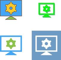 Computer Settings Icon Design vector