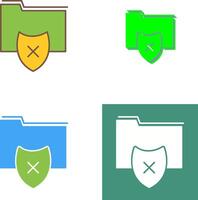 Vulnerable Folder Icon Design vector