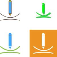 Draw Curve Icon Design vector