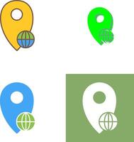 global ubicaciones icono diseño vector