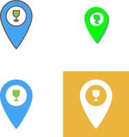 Unique Bar Location Icon Design vector