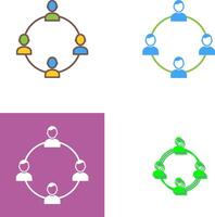 Unique Network Group Icon Design vector