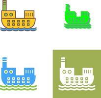 Cargo Ship Icon Design vector