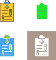 diseño de icono de informe médico vector