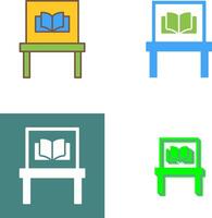 Ancient Book Exhibit Icon Design vector