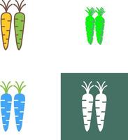 zanahorias icono diseño vector