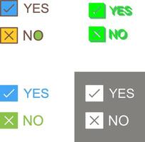 Yes No Option Icon Design vector