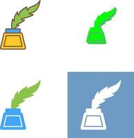 Inkwell Icon Design vector