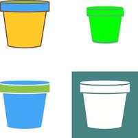 Plant Pot Icon Design vector