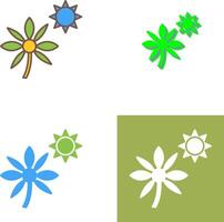 Flower in sunlight Icon Design vector