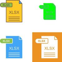 XLSX Icon Design vector