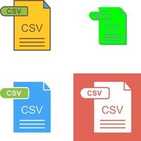 CSV Icon Design vector