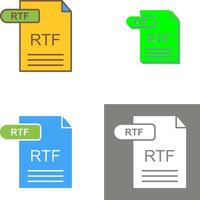 RTF Icon Design vector