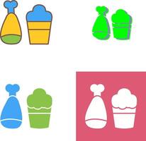 Food and Beer Icon Design vector