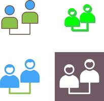 Connected Profiles Icon Design vector