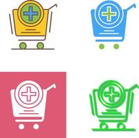 agregar al diseño del icono del carrito vector