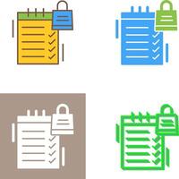 Shopping List Icon Design vector