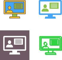 Distance Education Icon Design vector