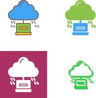 diseño de icono de computación en la nube vector