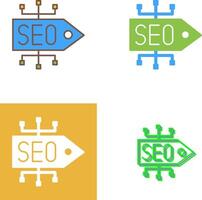 diseño de icono de etiqueta seo vector