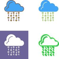 Cloud Coding Icon Design vector