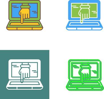 Computer Hacking Icon Design vector